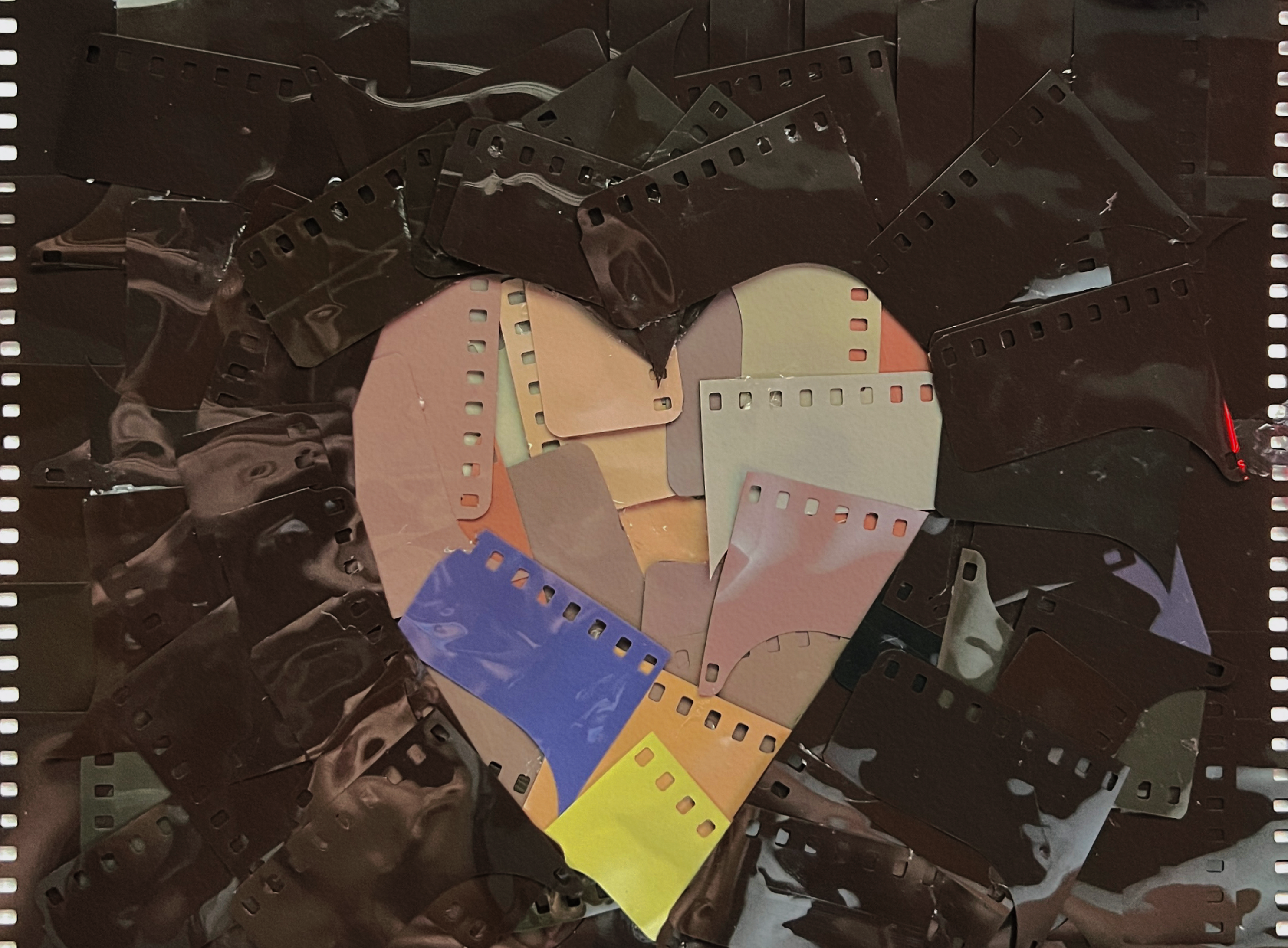 a love letter made from film negative cuttings